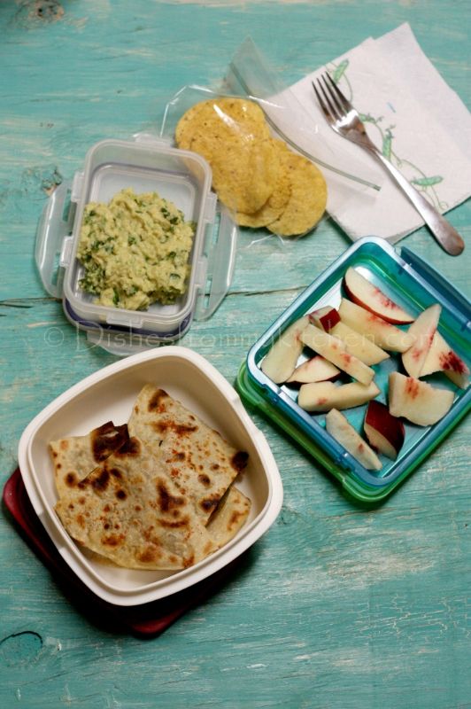 Dishesfrommykitchen KIDS LUNCH BOX QUESADILLA WITH MUSHROOM AND BELL
